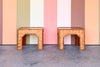 Pair of Old Florida Parquet Stools