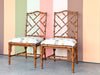 Pair of Faux Bamboo Chippendale Chairs