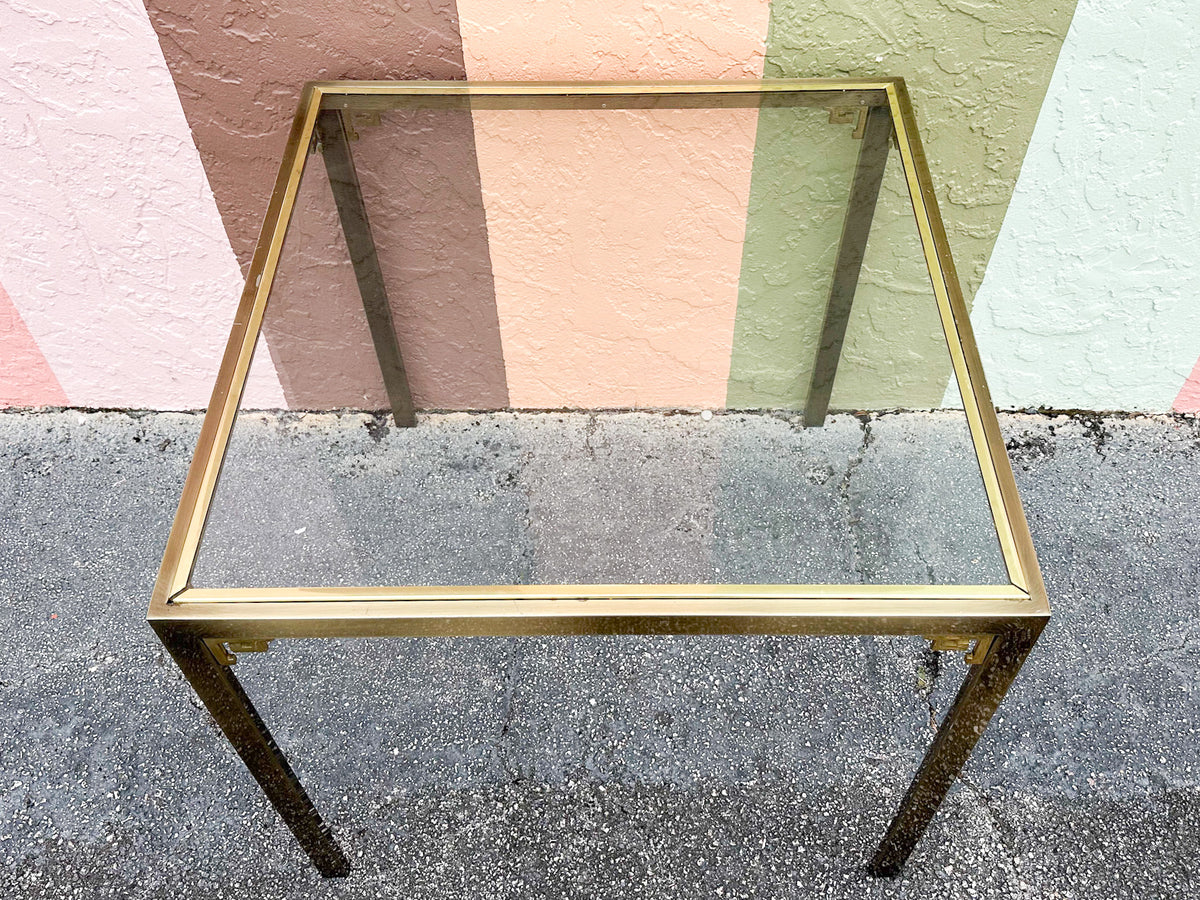 Brass Greek Key Game Table
