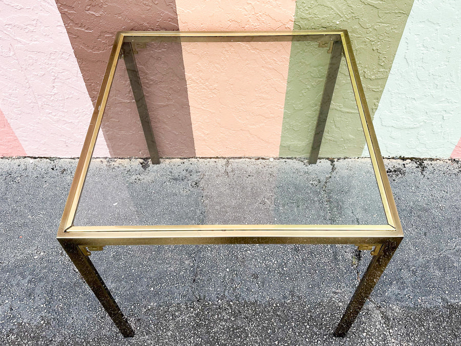 Brass Greek Key Game Table
