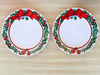 Set of Four Bow and Holly Dinner Plates