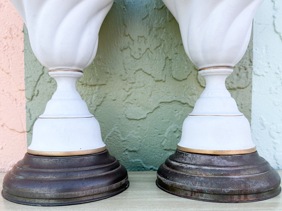 Pair of Granny Chic Rose Lamps