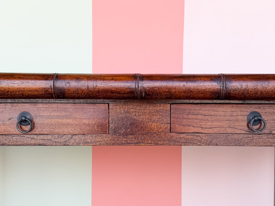 Handsome Faux Bamboo Wood Desk