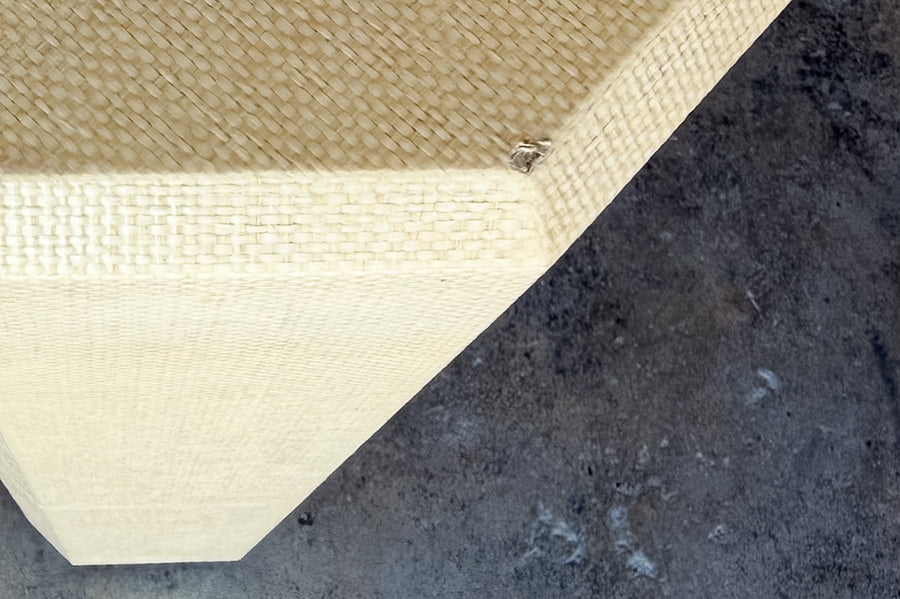 Karl Springer Style Grasscloth Game Table