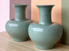Pair of Celadon Crackle Vases