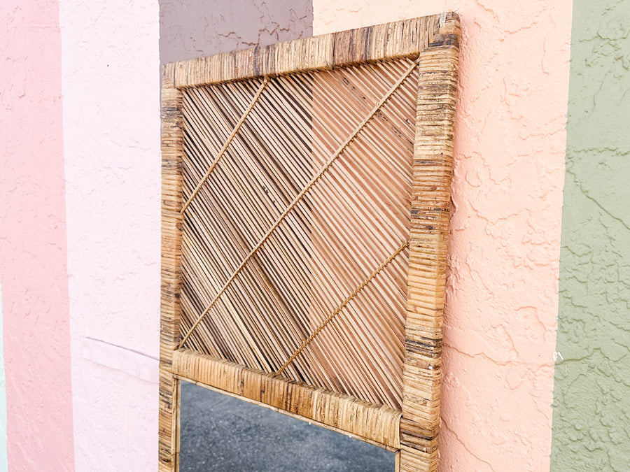 Coastal Buri Rattan Mirror