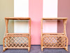 Pair of Rattan Magazine Side Tables