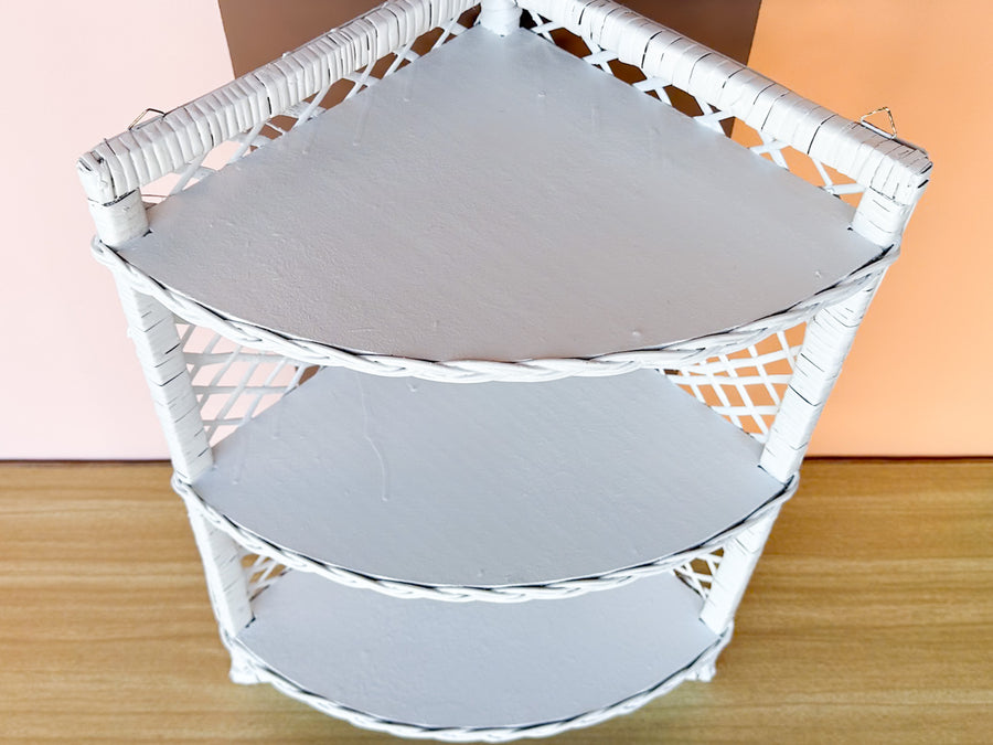 Cute Rattan Corner Shelf