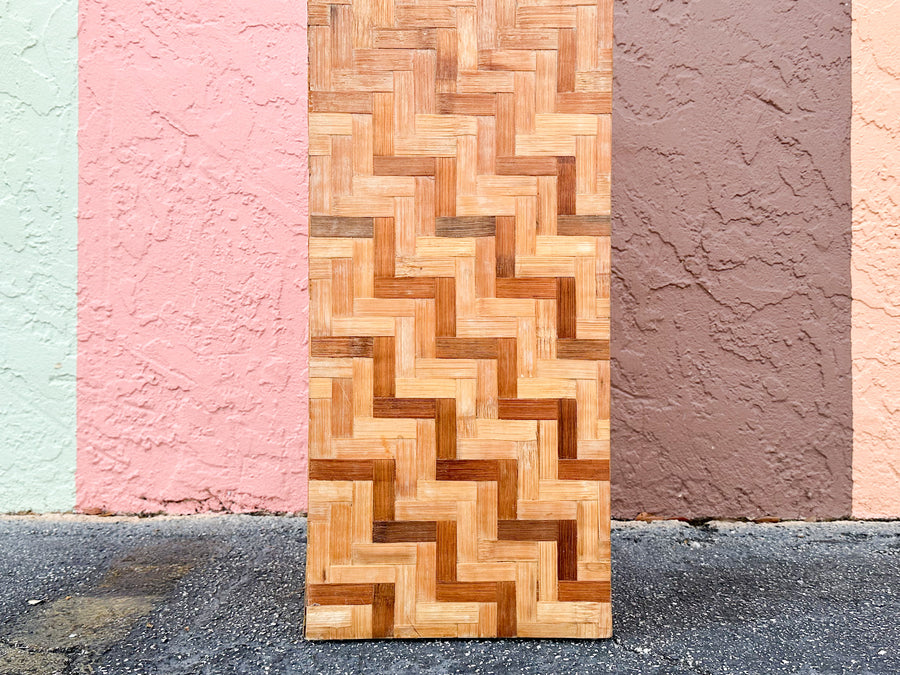 Woven Rattan Pedestal