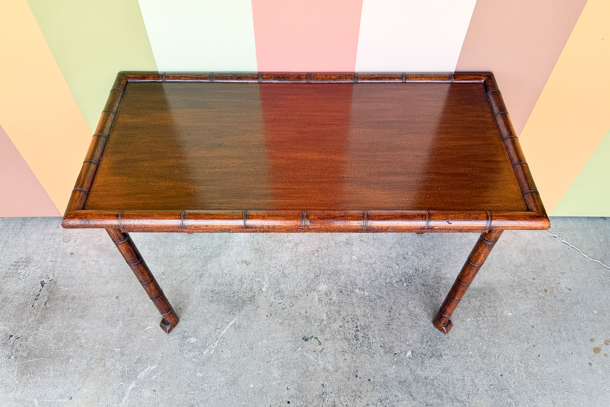 Handsome Faux Bamboo Wood Desk