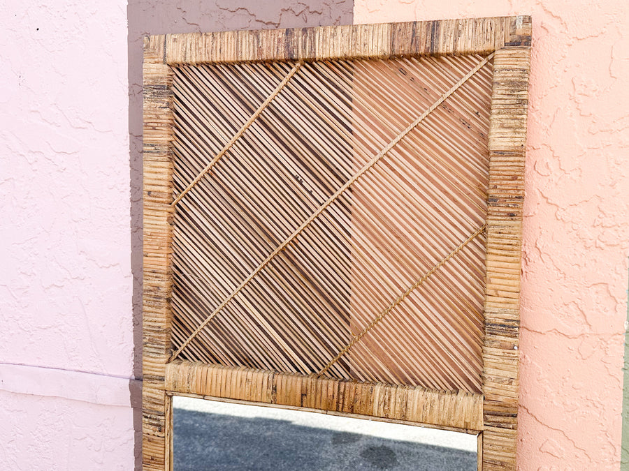 Coastal Buri Rattan Mirror