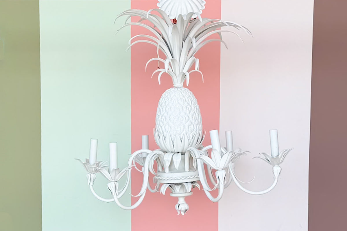 Tole Pineapple Chandelier