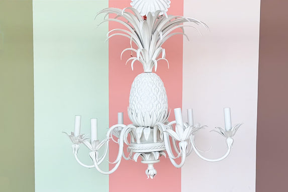 Tole Pineapple Chandelier