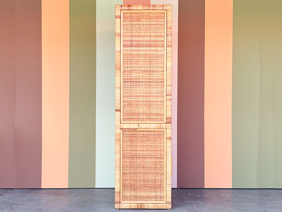 Island Style Rattan Wrapped Cabinet