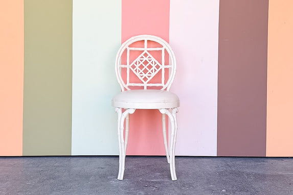 Metal Faux Bamboo Side Chair