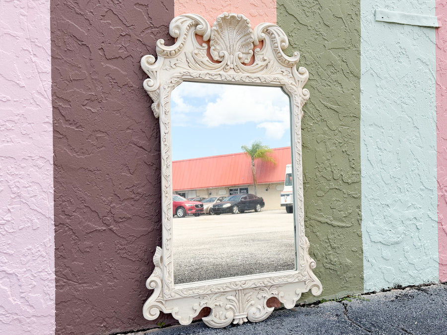 Wood Shell Motif Mirror