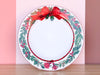 Set of Four Bow and Holly Dinner Plates