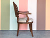 Shell Back Wood Accent Chair