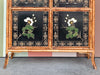 Hand Painted Tortoiseshell Rattan Credenza