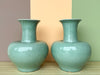 Pair of Celadon Crackle Vases