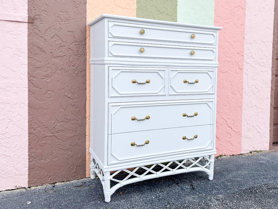 Ficks Reed Faux Bamboo Tall Chest