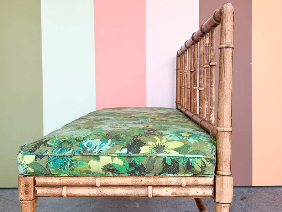 Faux Bamboo Wood Bench