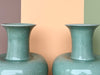 Pair of Celadon Crackle Vases