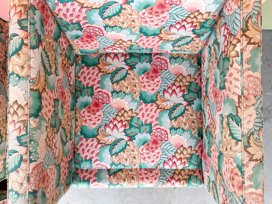 Pair of Palm Beach Chic Upholstered Chairs