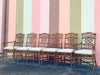 Set of Six Fretwork Rattan Dining Chairs