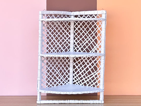 Cute Rattan Corner Shelf