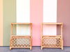 Pair of Rattan Magazine Side Tables