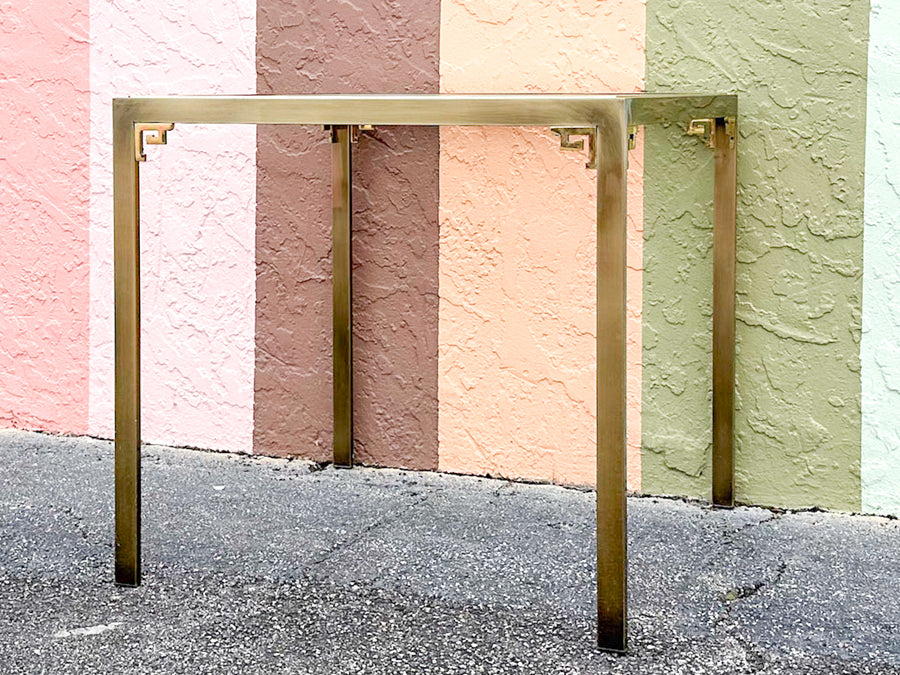 Brass Greek Key Game Table