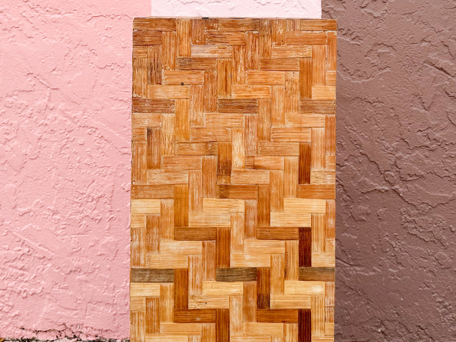 Woven Rattan Pedestal