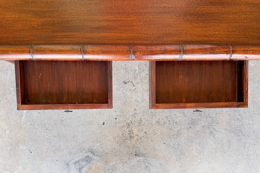 Handsome Faux Bamboo Wood Desk
