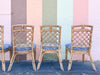 Set of Six Rattan Dining Chairs