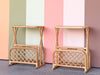 Pair of Rattan Magazine Side Tables