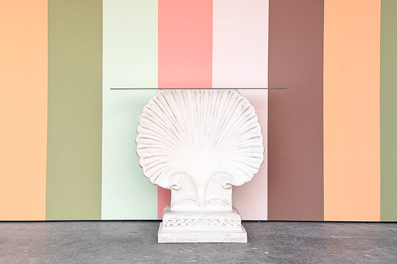 Coastal Chic Plaster Shell Console
