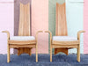 Set of Six Coastal Chic Rattan Dining Chairs