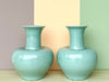 Pair of Celadon Crackle Vases