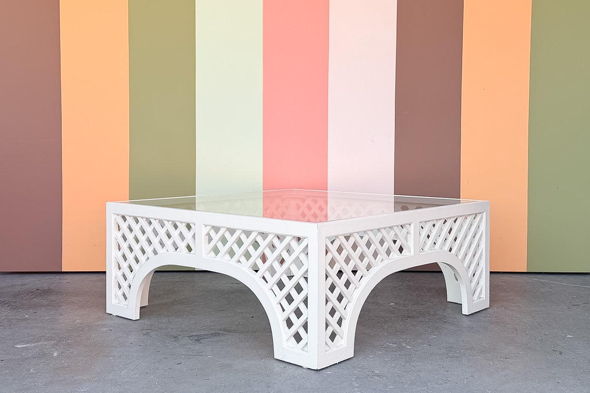 Palm Beach Style Lattice Coffee Table