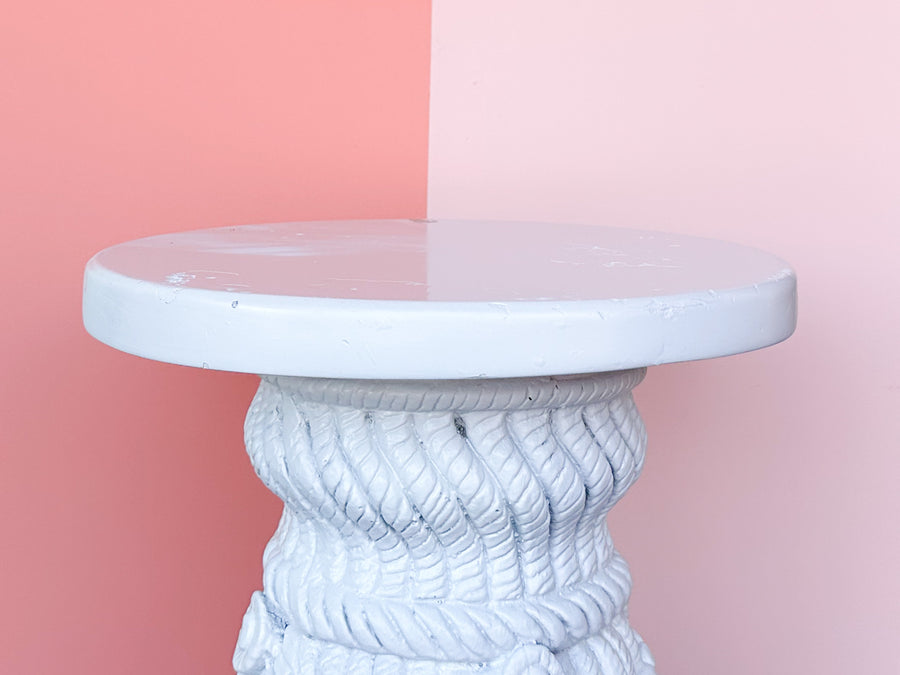 Dorothy Draper Style Plaster Tassel Garden Seat