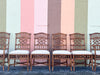 Set of Six Fretwork Rattan Dining Chairs