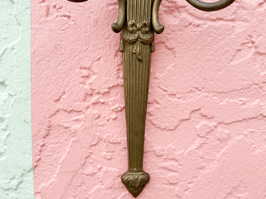 Pair of Brass Pineapple Wall Sconces