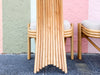 Set of Six Coastal Chic Rattan Dining Chairs