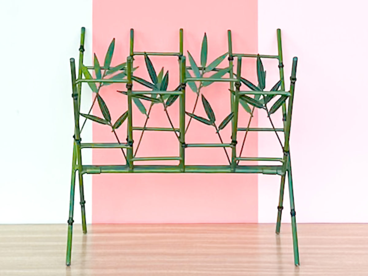 Folding Faux Bamboo Magazine Rack