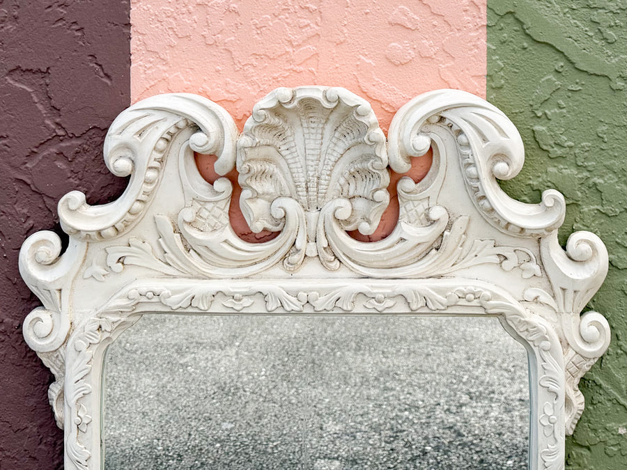 Wood Shell Motif Mirror