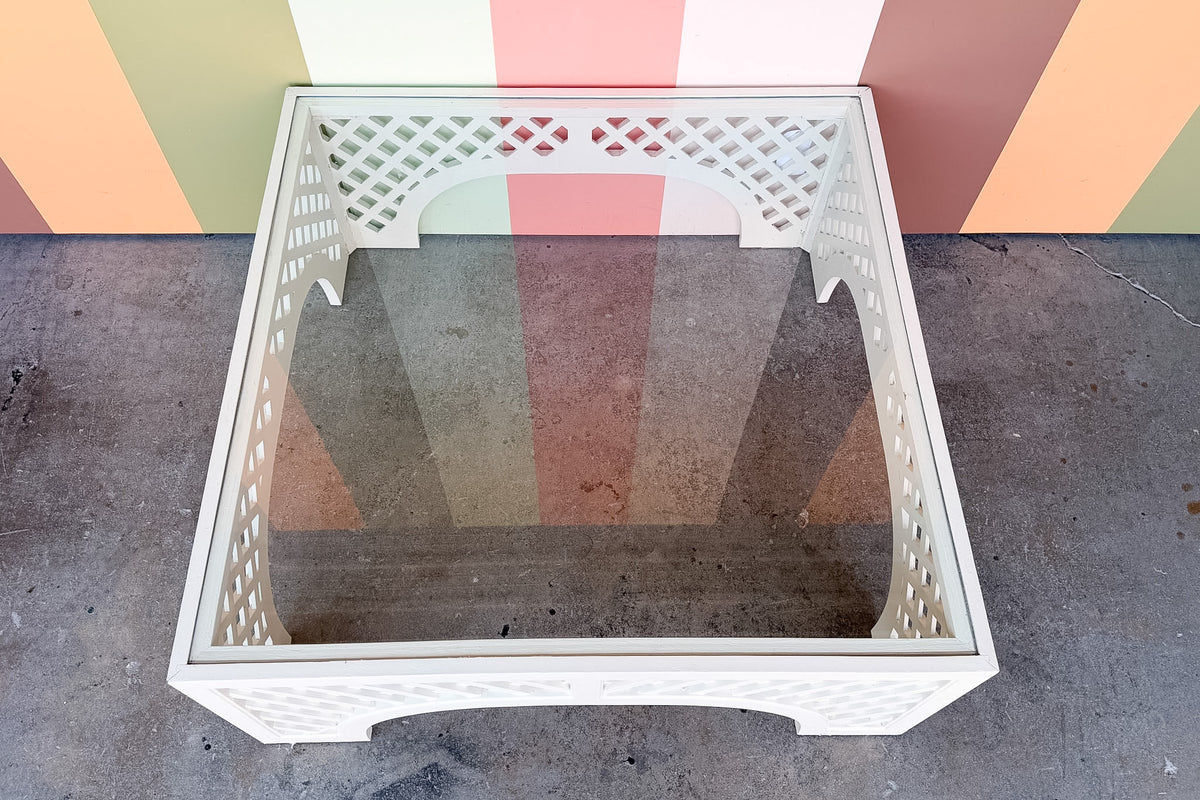 Palm Beach Style Lattice Coffee Table