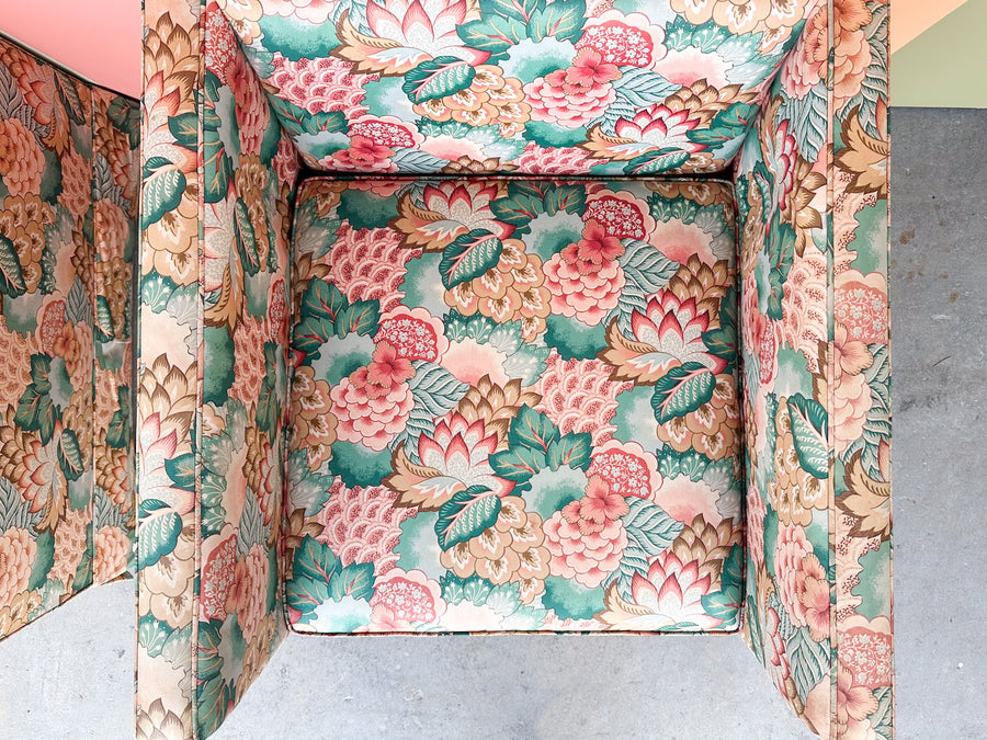 Pair of Palm Beach Chic Upholstered Chairs