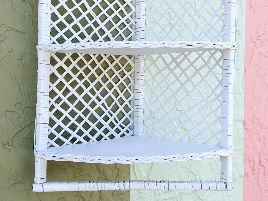 Cute Rattan Corner Shelf