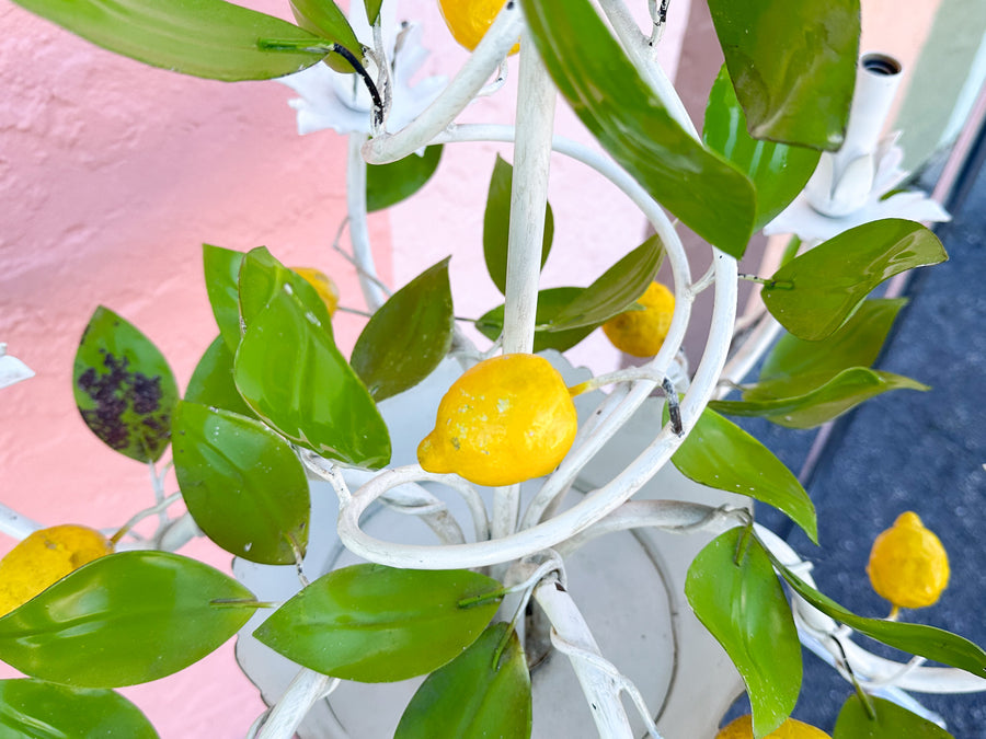 Lemon Tole Chandelier